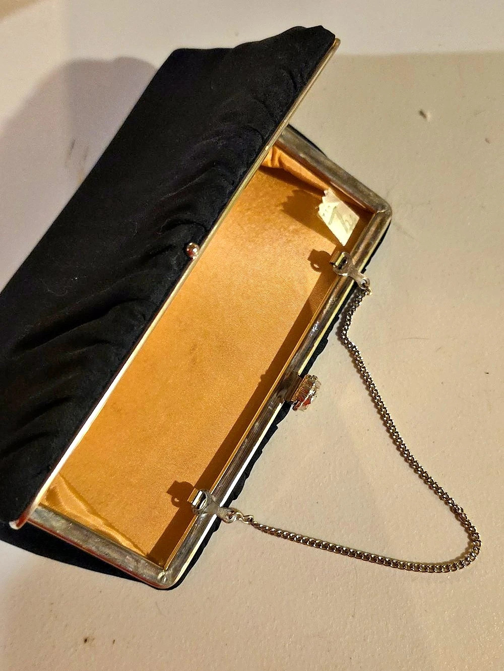 Black Framed Chain Clutch